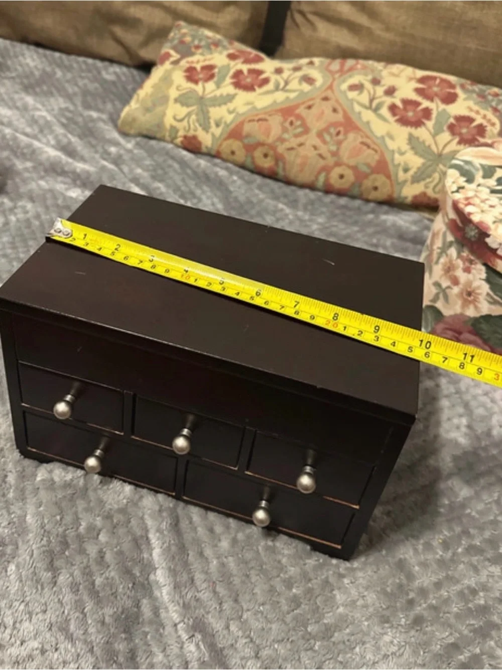Beautiful Wooded Jewelry Box 5 Draws And Has Mirror